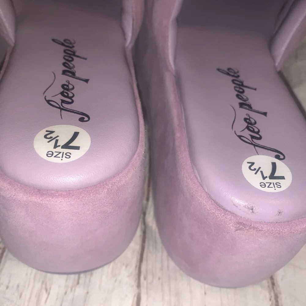 Free People Almost Paradise purple platform sandals 7.5 - Picture 7 of 10
